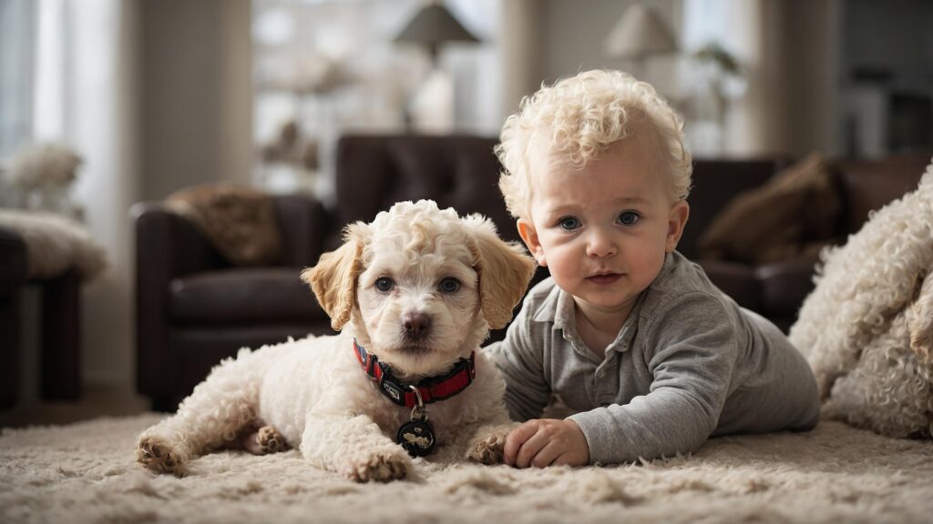 Hund und Baby